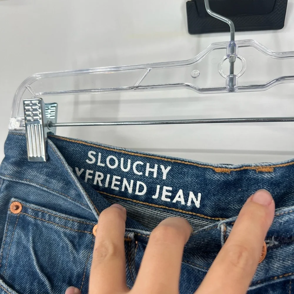 J. Crew Slouchy Boyfriend High Rise Jeans in Bright Indigo TALL